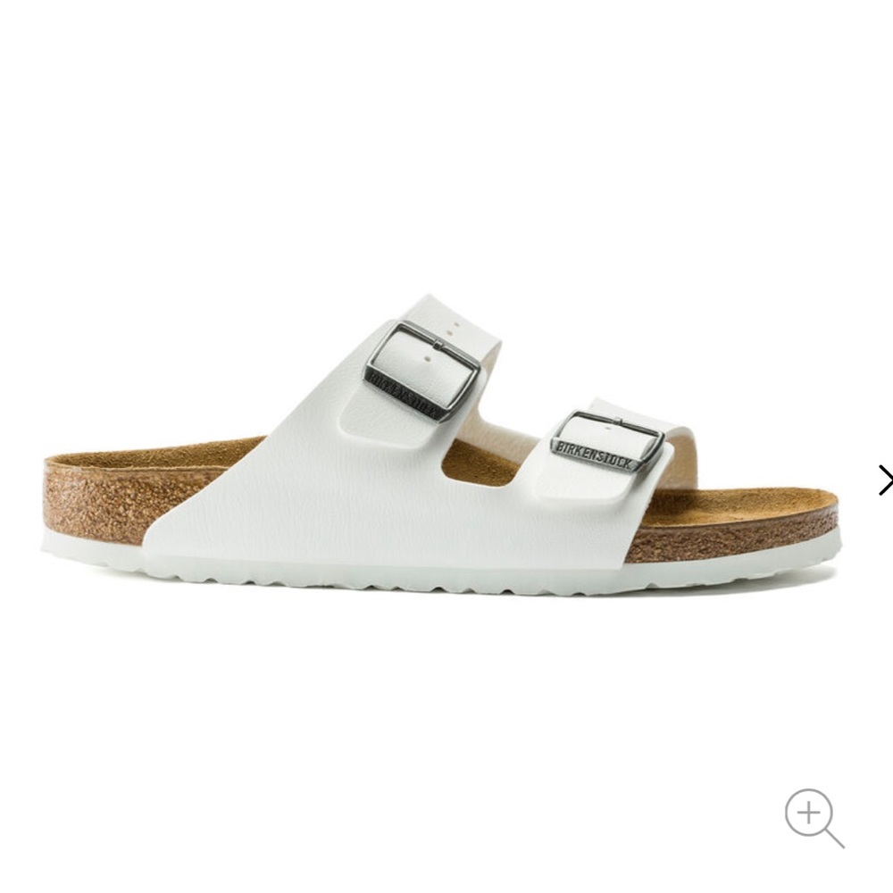 Birkenstock Arizona White Regular/Wide Width size 8 EU SIZE 38 NWT